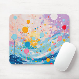 Kleurrijke Stippen druipt Spletters Muismat