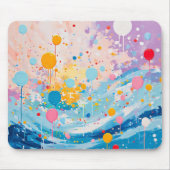 Kleurrijke Stippen druipt Spletters Muismat (Voorkant)