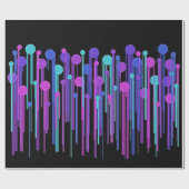 Kleurrijke Stippen en schijven voor het verpakken  Cadeaupapier (Vlak)