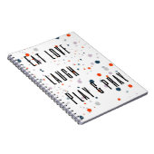 Kleurrijke stippen eten liefde lachen bidden spele notitieboek (Rechterzijde)