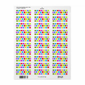 Kleurrijke Stippen Etiket (Full Sheet)