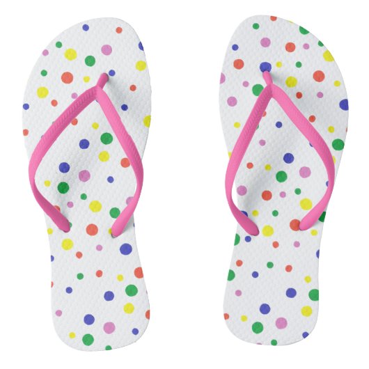 Kleurrijke Stippen Flipflops Teenslippers (Voetbed)
