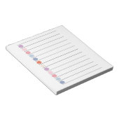 Kleurrijke Stippen Fun & Vibrant Stationery Notitieblok (Schuin)