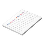 Kleurrijke Stippen Fun & Vibrant Stationery Notitieblok (Linkerzijde)