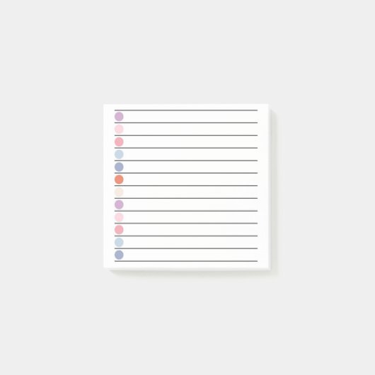 Kleurrijke Stippen Fun & Vibrant Stationery Post-it® Notes (Voorkant)
