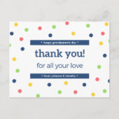 Kleurrijke Stippen Gelukkige grootouders Dag Dank  Feestdagenkaart (Voorkant)