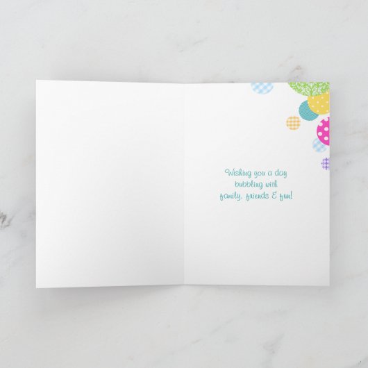 Kleurrijke stippen Gelukkige Verjaardag Stap docht Kaart (Binnen)