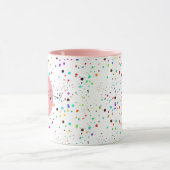Kleurrijke stippen gepersonaliseerd mug mok (Midden)