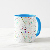 Kleurrijke stippen gepersonaliseerd mug mok (Voorkant rechts)