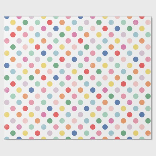 Kleurrijke Stippen Gift Wrap Cadeaupapier (Vlak)