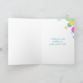 Kleurrijke stippen Happy Birthday Step moeder Kaart (Binnen)