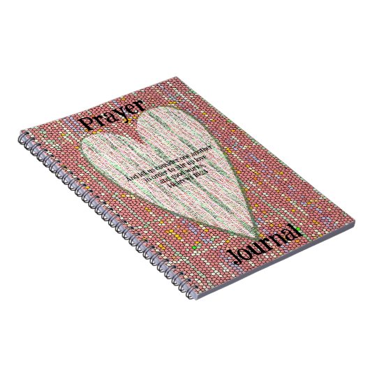 Kleurrijke Stippen Hart Kunst Gebedsjournaal Notitieboek (Rechterzijde)