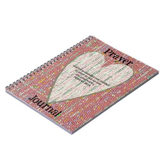 Kleurrijke Stippen Hart Kunst Gebedsjournaal Notitieboek (Linkerzijde)