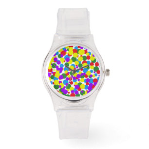 Kleurrijke stippen horloge