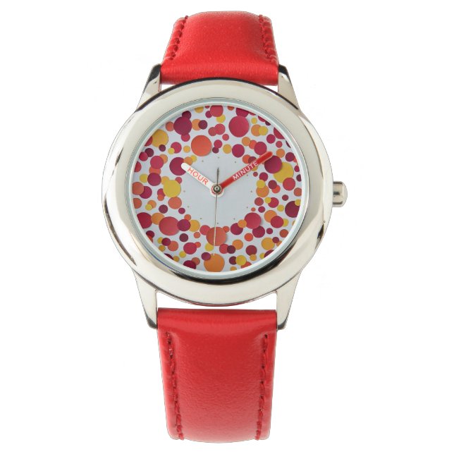 kleurrijke stippen horloge (Voorkant)