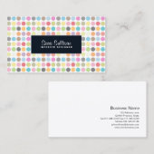 Kleurrijke Stippen Interieur Designer Visitekaartj Visitekaartje (Voorkant / Achterkant)