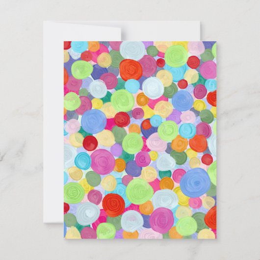 Kleurrijke stippen kaart (Achterkant)