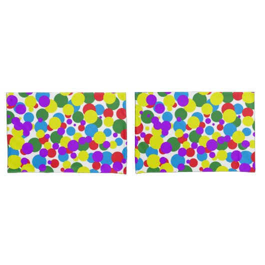 Kleurrijke stippen kussensloop (Voorkant-Set)