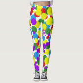 Kleurrijke stippen leggings (Voorkant)