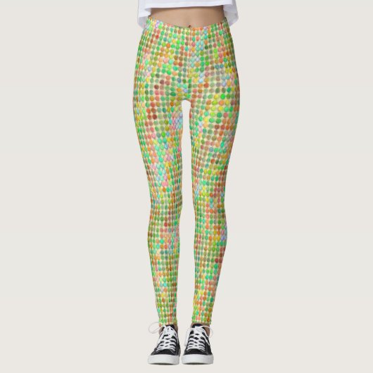 Kleurrijke Stippen Leggings (Voorkant)
