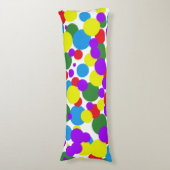 Kleurrijke stippen lichaamskussen (Voorkant Verticaal)