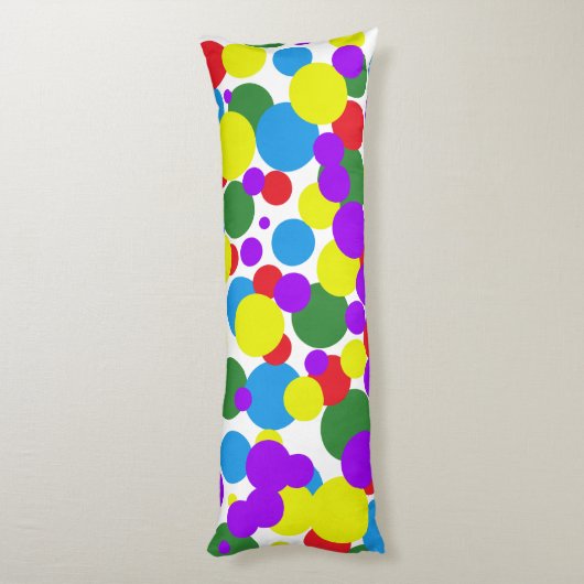 Kleurrijke stippen lichaamskussen (Achterkant (Verticaal))
