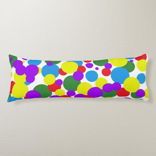 Kleurrijke stippen lichaamskussen (Voorkant)