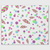 kleurrijke stippen met cadeauomslag cadeaupapier (Vlak)