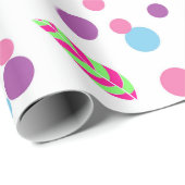 kleurrijke stippen met cadeauomslag cadeaupapier (Rol Hoek)