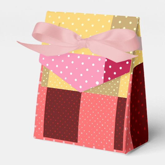 Kleurrijke Stippen Monogram Stijlvol Bedankdoosjes (Voorkant Zijde)