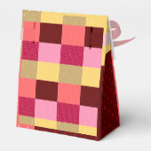 Kleurrijke Stippen Monogram Stijlvol Bedankdoosjes (Achterkant)