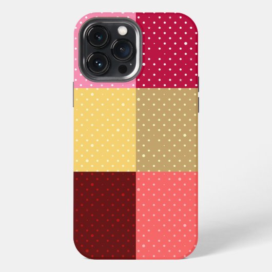 Kleurrijke Stippen Monogram Stijlvol iPhone Hoesje (Achterkant)