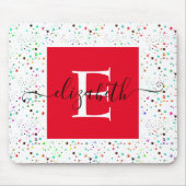 Kleurrijke stippen muismat (Voorkant)