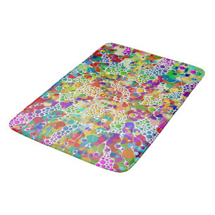 Kleurrijke Stippen Spiraal Hand Schildering 2 Badmat