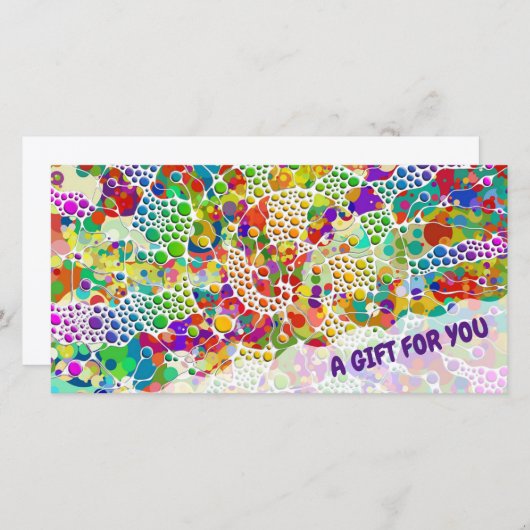 Kleurrijke Stippen Spiralen Hand Schildering 2 (Voorkant / Achterkant)