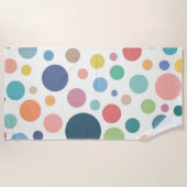 Kleurrijke Stippen Strandlaken (Voorkant)