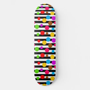 Kleurrijke Stippen Strepen Persoonlijk Skateboard