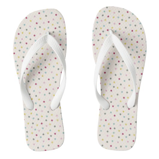 Kleurrijke Stippen Teenslippers (Voetbed)