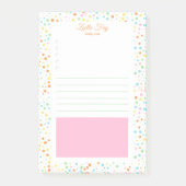 Kleurrijke Stippen Terug Naar School Benodigdheden Post-it® Notes (Voorkant)