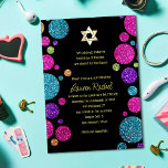 Kleurrijke Stippen van de glitterij op om het even Kaart<br><div class="desc">Bar Mitzvah en Bat Mitzvah uitnodigingssets ontworpen door Umua. Gedrukt en verzonden door Zazzle of haar partners. Vier de volwassenheid van je dochter met deze kleurrijke en glitterende bat mitzvah uitnodiging. Deze uitnodiging is voorzien van een modern design met sprankelende stippen op een achtergrondkleur naar keuze. U kunt de tekst,...</div>