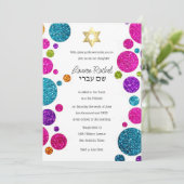 Kleurrijke Stippen van de glitterij op om het even Kaart (Staand voorkant)