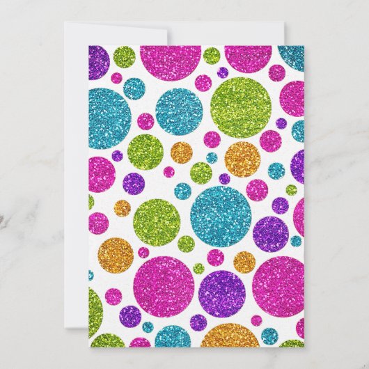 Kleurrijke Stippen van de glitterij op om het even Kaart (Achterkant)