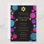 Kleurrijke Stippen van de glitterij op om het even Kaart (Voorkant)