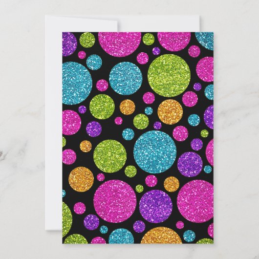 Kleurrijke Stippen van de glitterij op om het even Kaart (Achterkant)