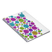 Kleurrijke Stippen van de glitterij op om het even Notitieboek (Rechterzijde)