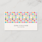 Kleurrijke Stippen Web Design Visitekaartje (Voorkant)