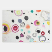 Kleurrijke Stippen Wrapping Paper Flat Sheet Set v (Voorkant 3)