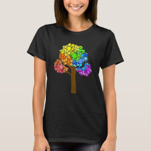 Kleurrijke Stippenboom Internationale Stipdag Thee T-shirt