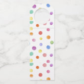 Kleurrijke Stippenflessen Hanger Labels (Achterkant)
