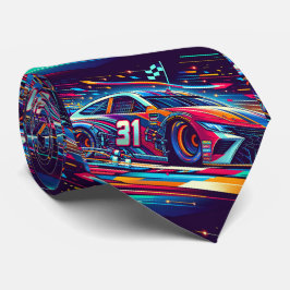 Kleurrijke Stock Auto Racing 2 Stropdas